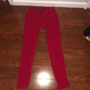 Red jeggings